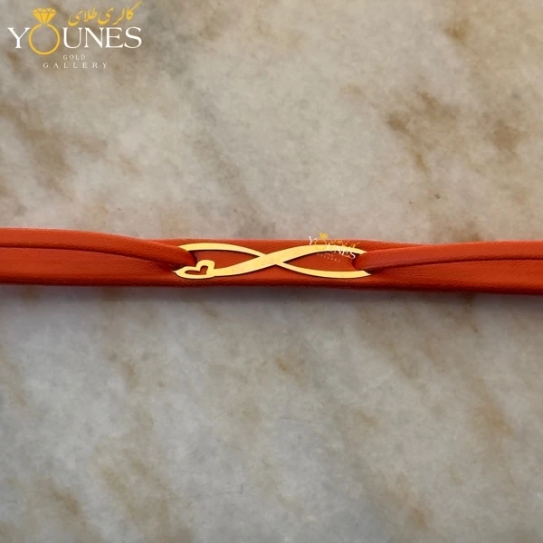 دستبند طلا زنانه چرم بینهایت L116